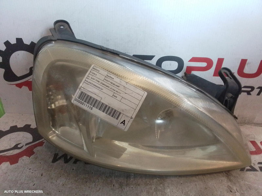 2005 Holden Barina Right Headlamp