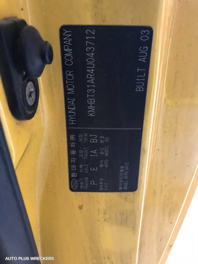 2003 Hyundai Getz Rear Bumper