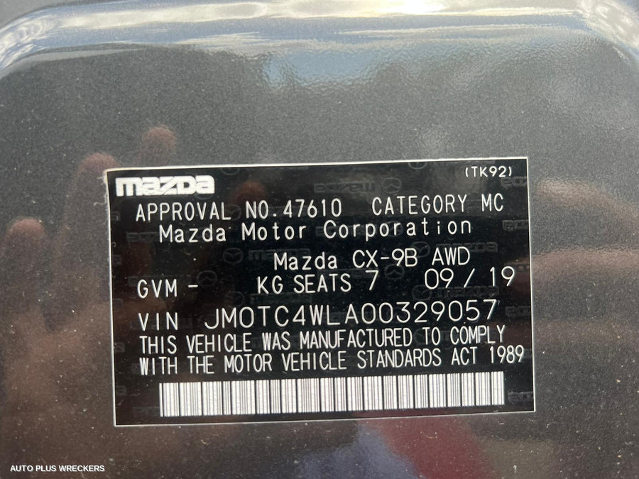 2019 Mazda Cx9 Rear Drive Shaft