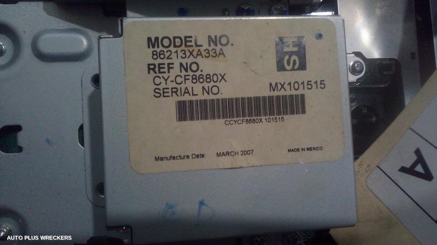 2007 Subaru Tribeca Radio Cd Dvd Sat Tv