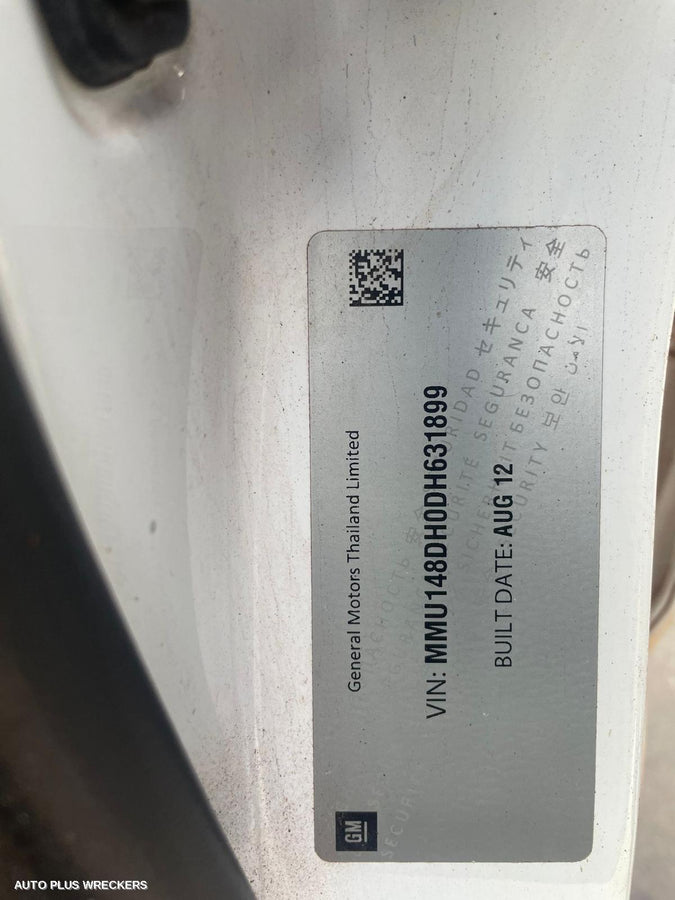 2012 Holden Colorado Left Front Window Reg Motor