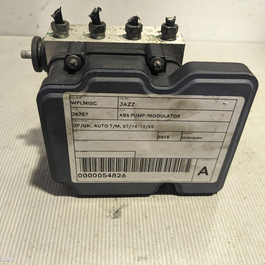 2015 Honda Jazz Abs Pump Modulator