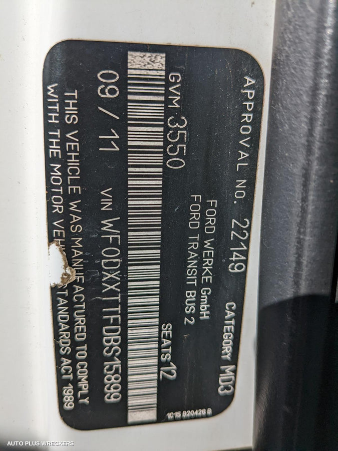 2010 Ford Transit Left Headlamp