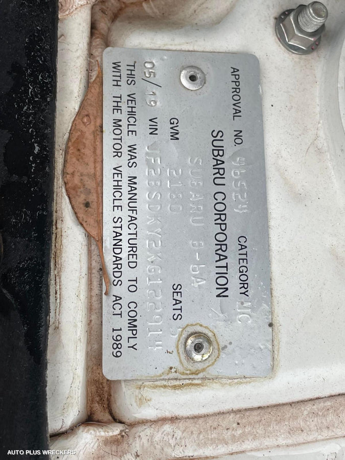 2019 Subaru Outback Trans Gearbox