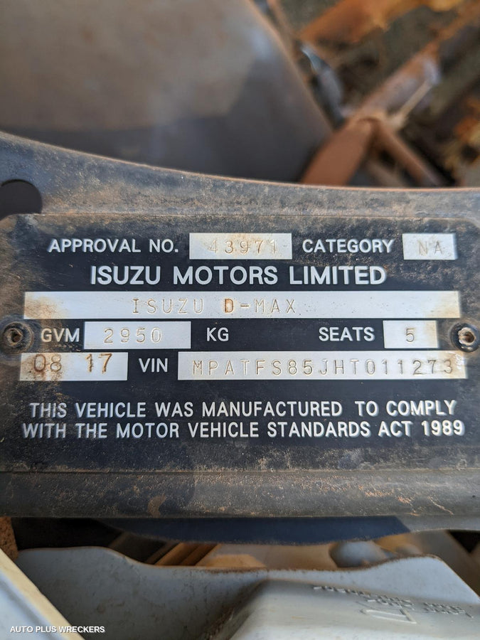 2017 Isuzu Dmax Steering Box Rack