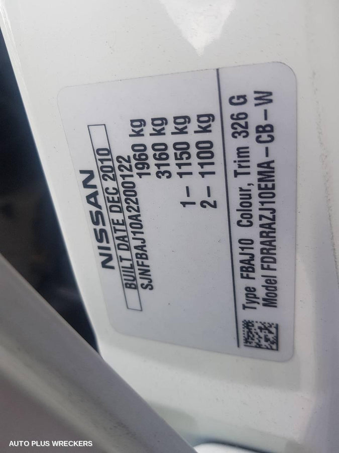 2011 Nissan Dualis Alternator