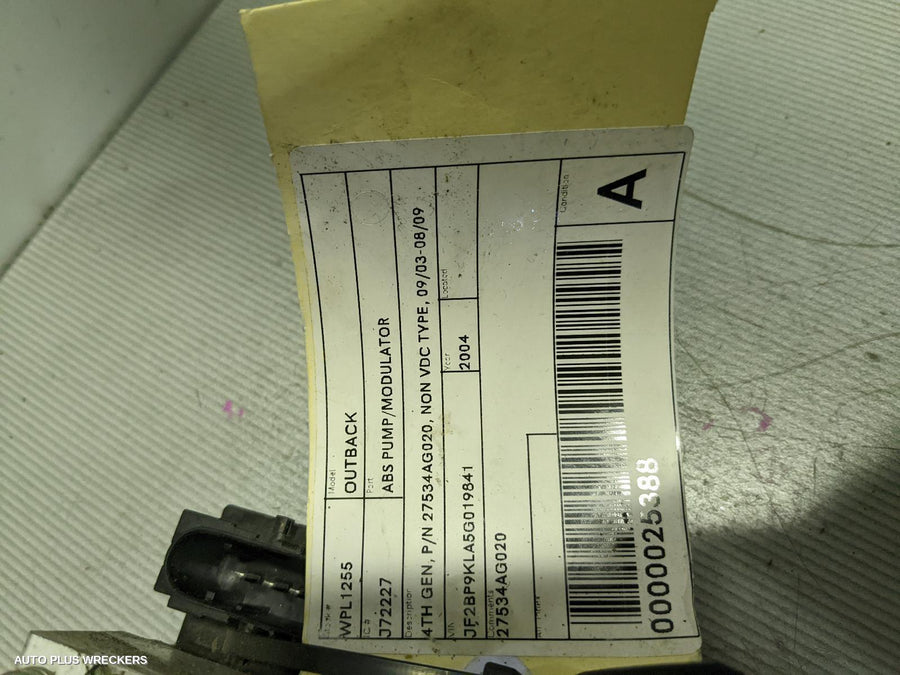 2003-2009 Subaru Outback Abs Pump Modulator
