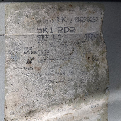 2011 Volkswagen Golf Left Rear Door Window