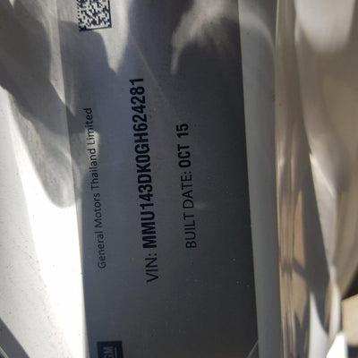 2016 HOLDEN COLORADO SUNVISOR