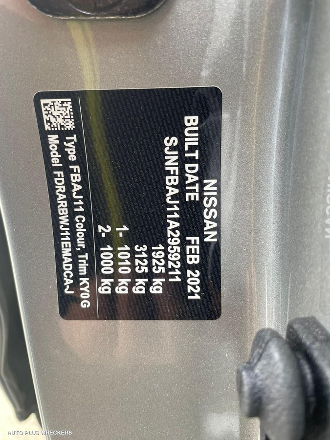 2021 Nissan Qashqai Right Front Window Reg Motor