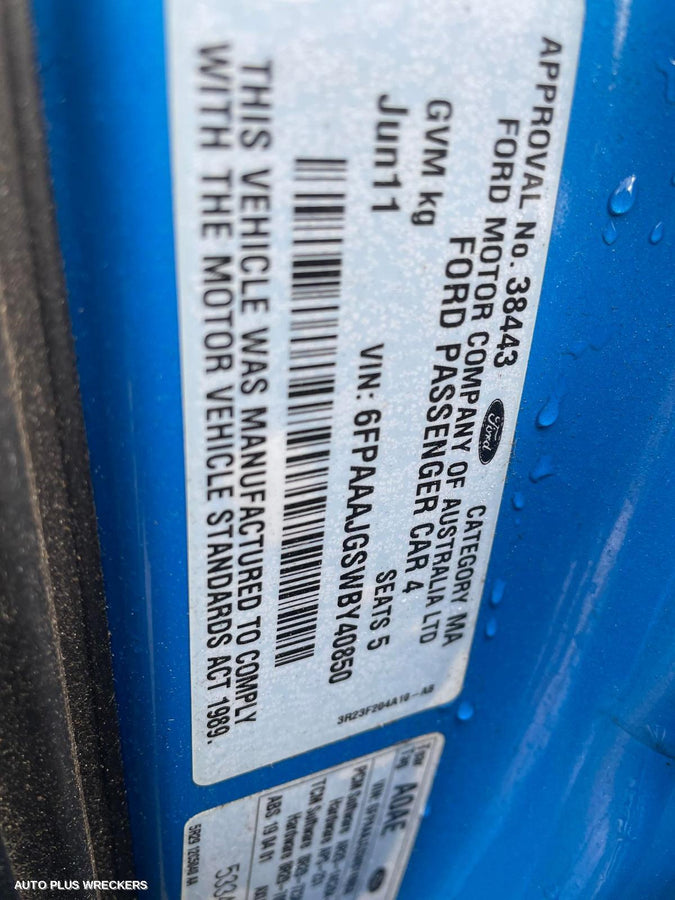 2011 Ford Falcon Front Seat