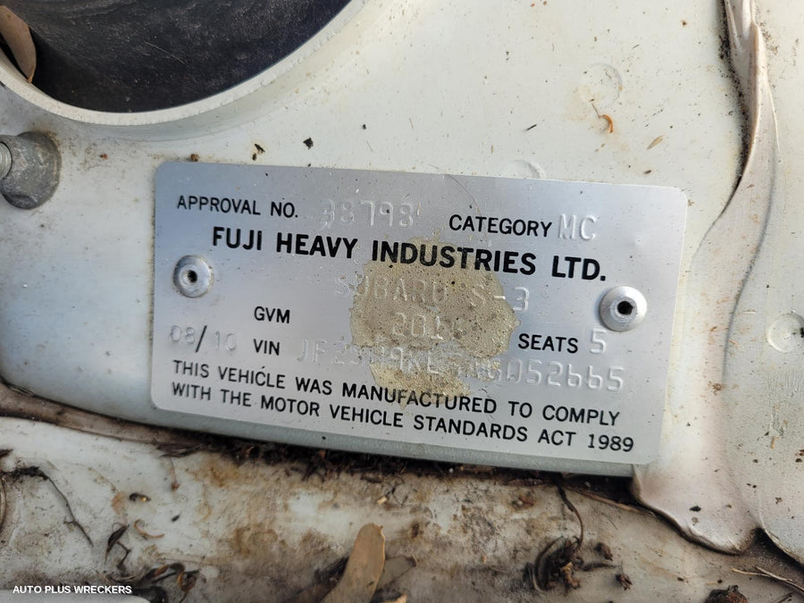 2010 Subaru Forester Left Door Mirror