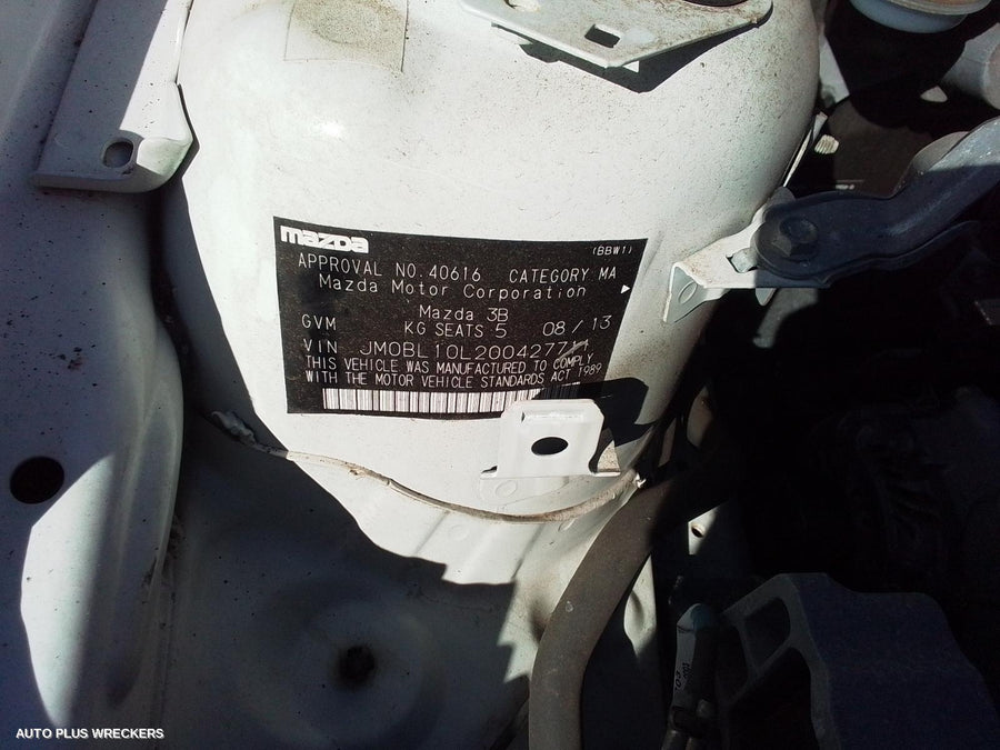 2013 Mazda 3 R Bar Bracket Reinfo