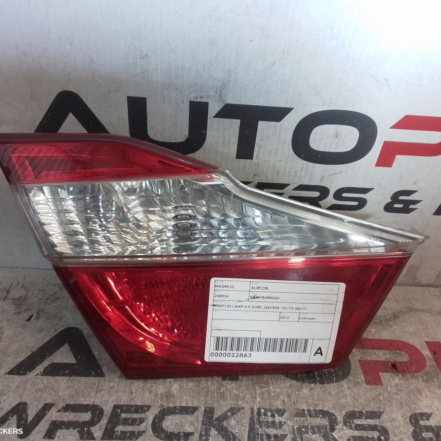 2012 Toyota Aurion Rear Garnish