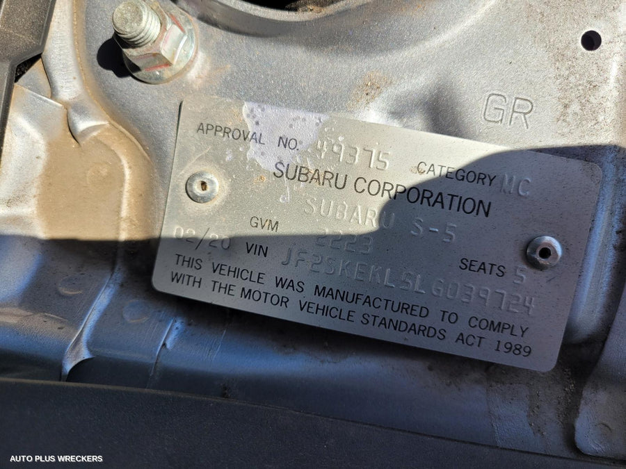 2020 Subaru Forester Body Door Mould