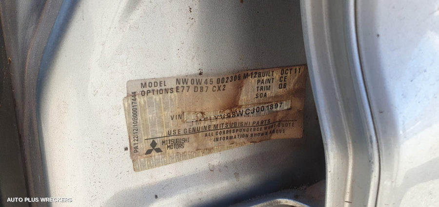 2012 Mitsubishi Pajero A C Condenser