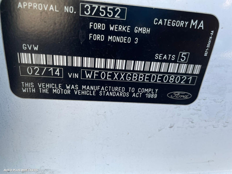 2014 FORD MONDEO PARCEL SHELF