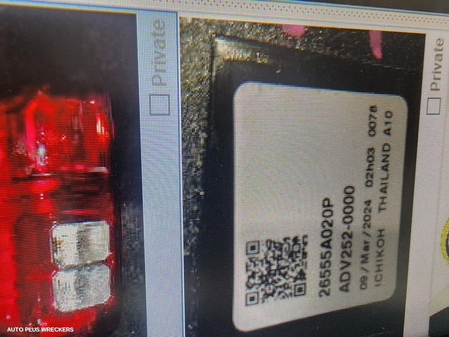 2025 Mitsubishi Triton Left Taillight