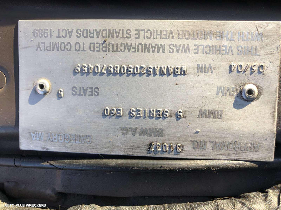 2004 Bmw 5 Series F Bar Reinforc Brack