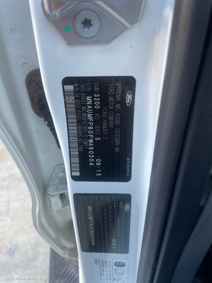 2016 Ford Ranger Right Front Door Window