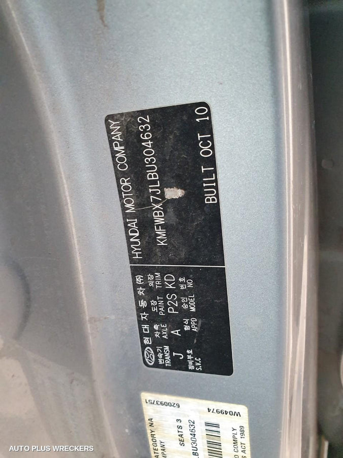 2010 Hyundai Iload/imax Front Bumper