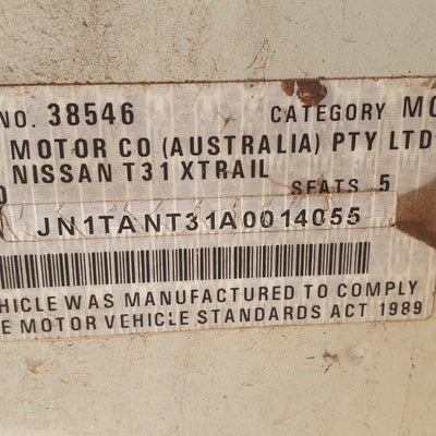 2009 Nissan Xtrail Left Taillight