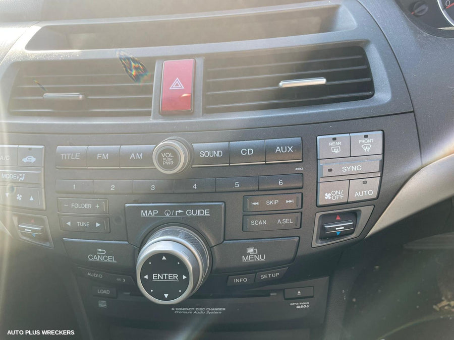 2012 Honda Accord Radio Cd Dvd Sat Tv