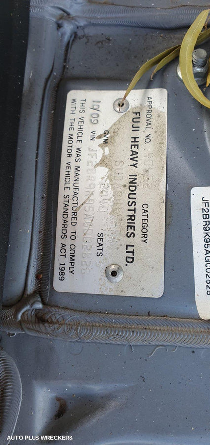 2009 Subaru Outback Bootlid Tailgate