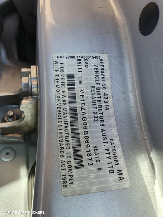 2012 Renault Megane Right Guard