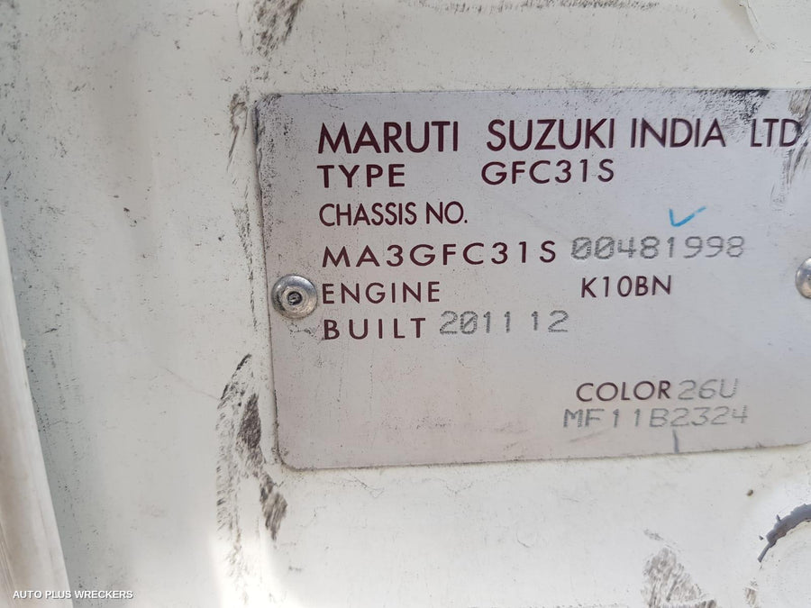 2012 Suzuki Alto Right Rear Door Window