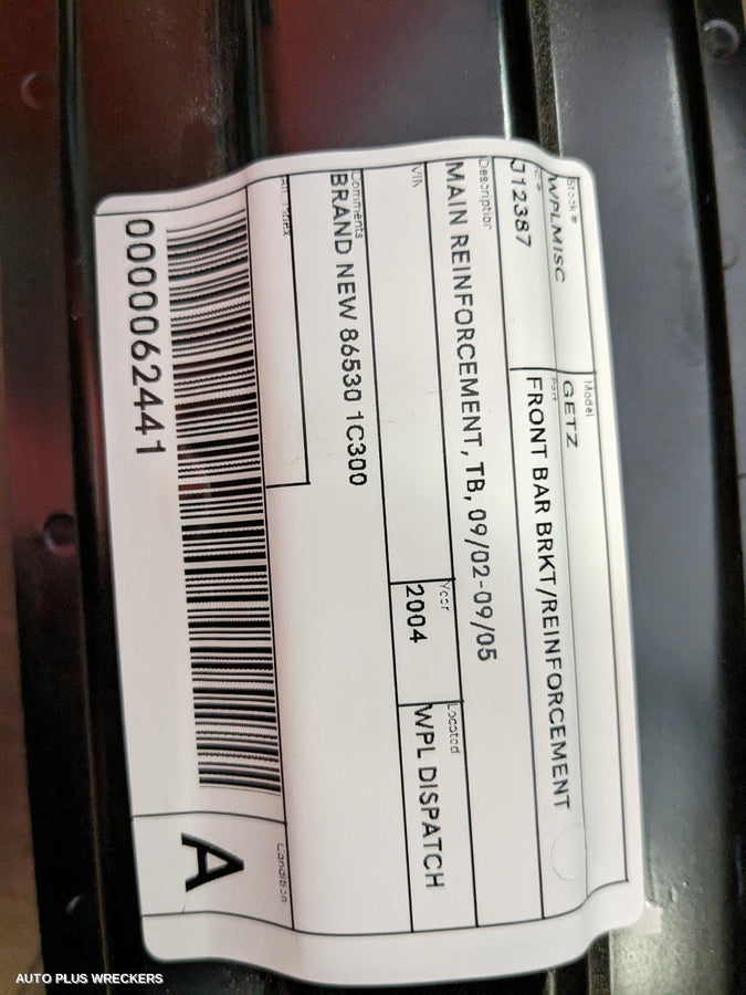 2004 Hyundai Getz F Bar Reinforc Brack