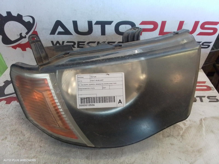 2006-2009 Mitsubishi Triton Right Headlamp
