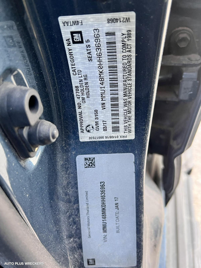 2017 Holden Colorado Headrest