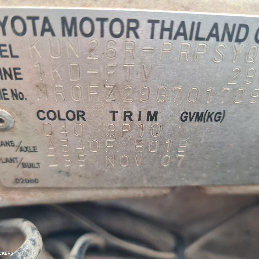 2007 Toyota Hilux Console