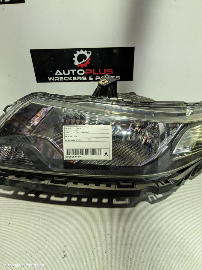 2009-2013 Honda City Left Headlamp