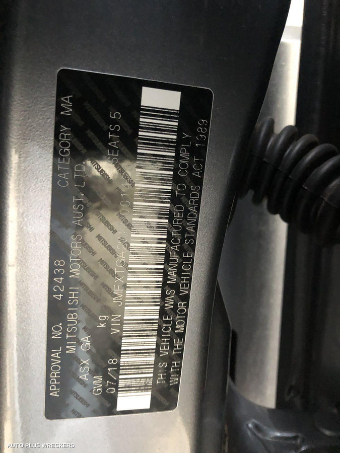 2018 Mitsubishi Asx Pwr Dr Wind Switch