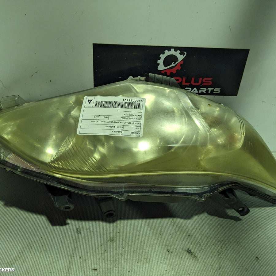 2010-2013 Toyota Corolla Right Headlamp