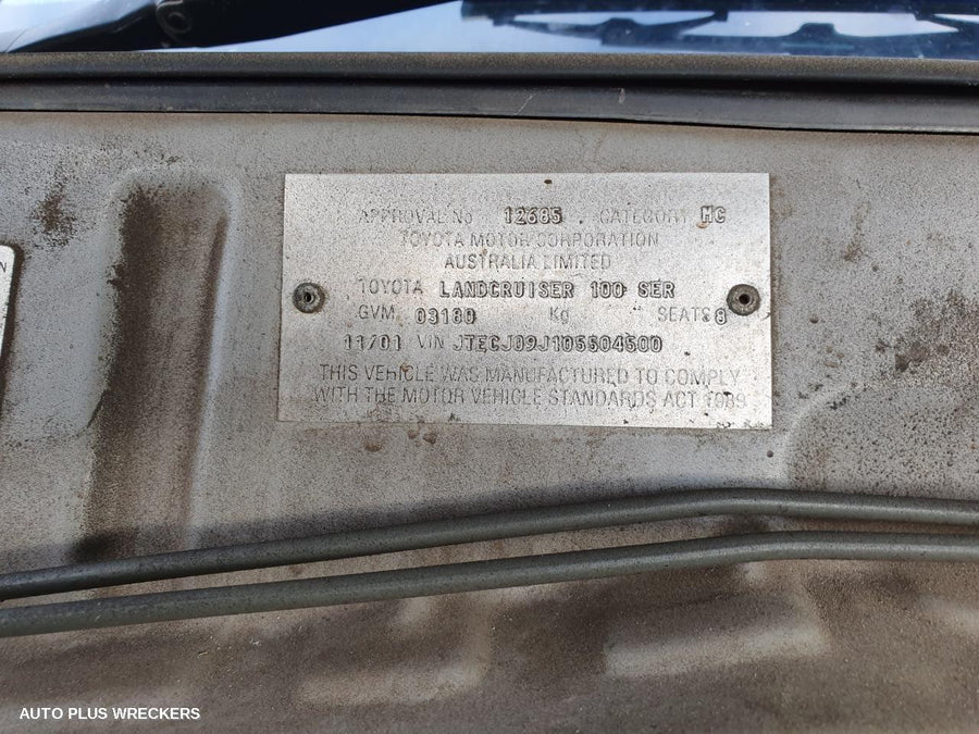 2001 Toyota Landcruiser Left Rear Wnd Reg Motor