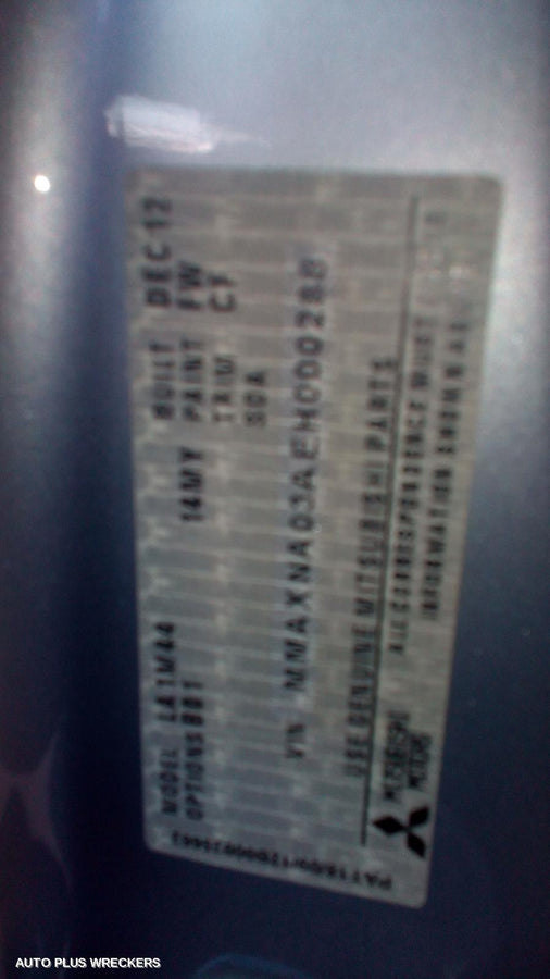 2013 Mitsubishi Mirage Pwr Dr Wind Switch