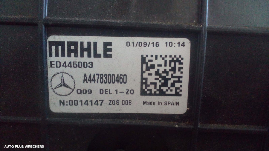 2017 Mercedes Vito Heater Core Box