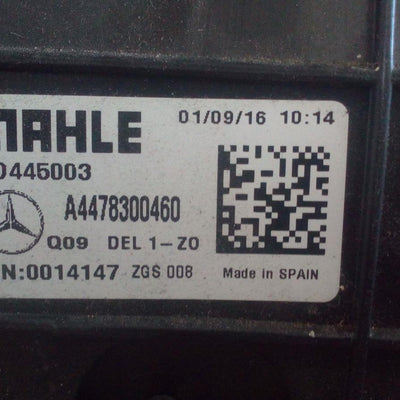 2015-2025 Mercedes Vito Heater Core Box