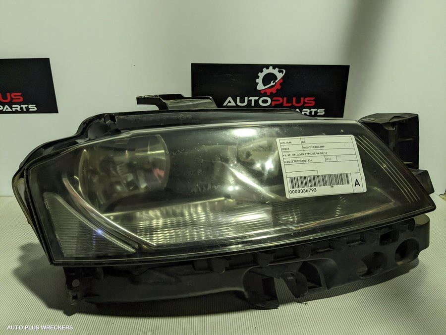 2011 Audi A3 Right Headlamp