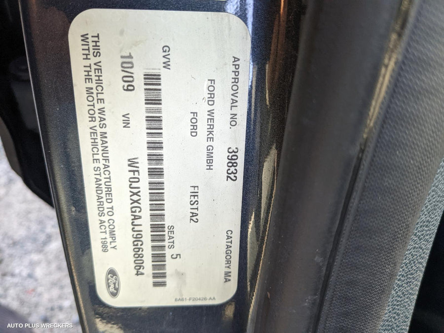 2009 Ford Fiesta Parcel Shelf