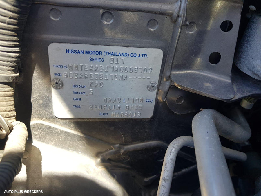 2013 Nissan Pulsar Rear Bumper