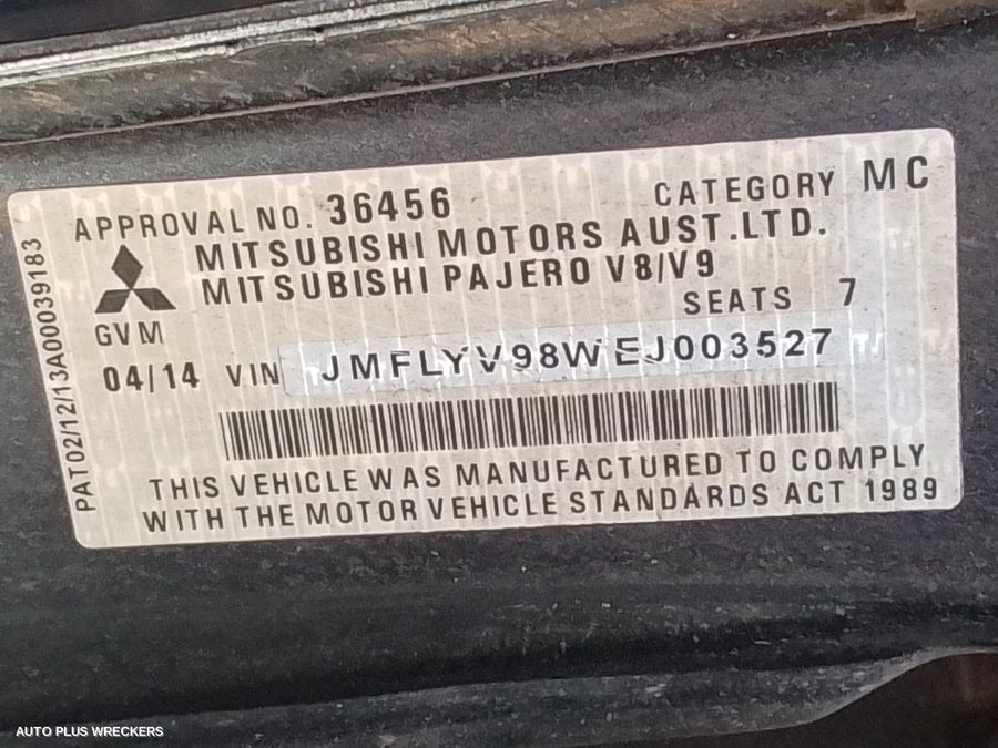 2014 Mitsubishi Pajero Wheel Mag