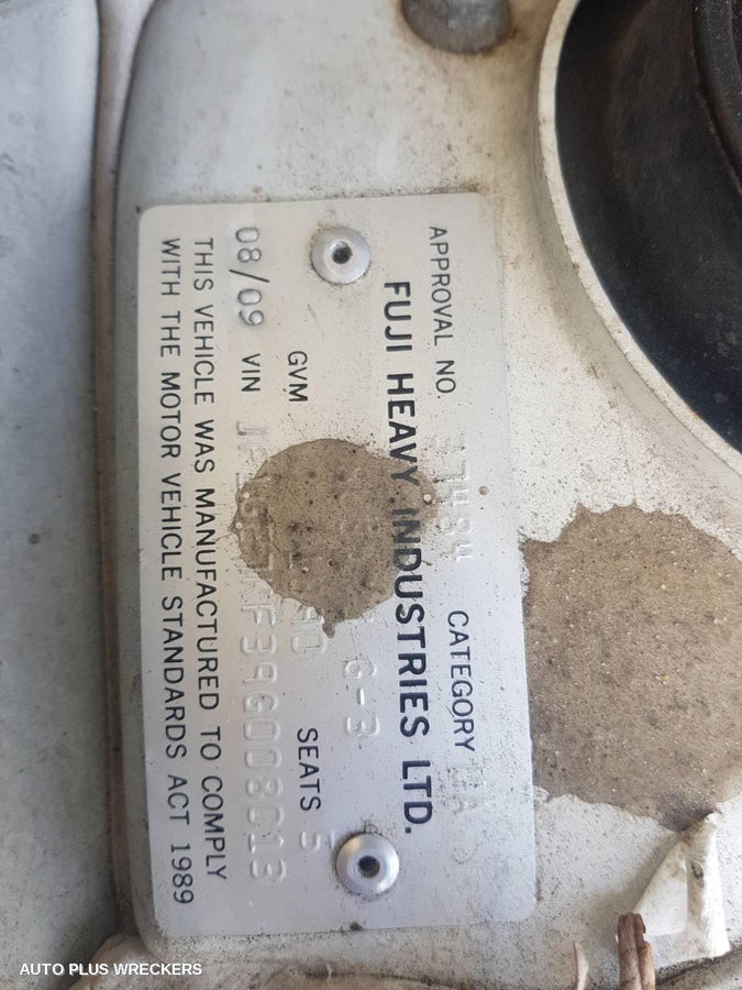 2009 Subaru Impreza Air Cleaner Box