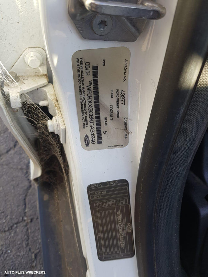 2012 Ford Focus Right Taillight