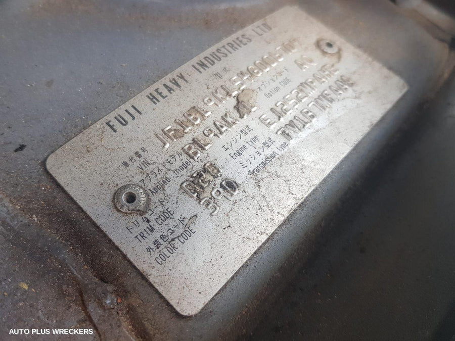 2004 Subaru Liberty Right Taillight