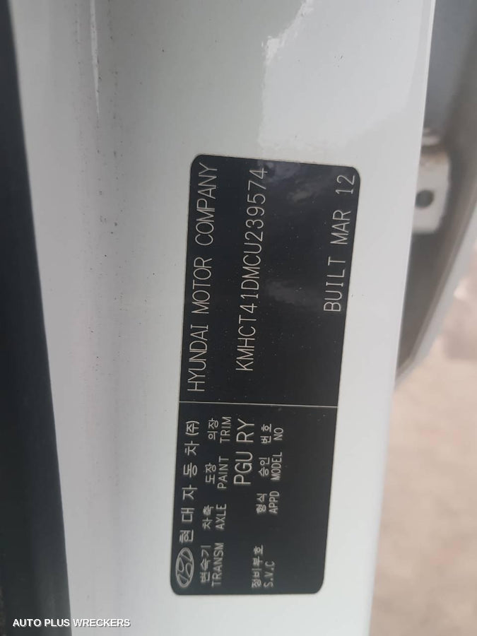 2012 HYUNDAI ACCENT A C CONDENSER