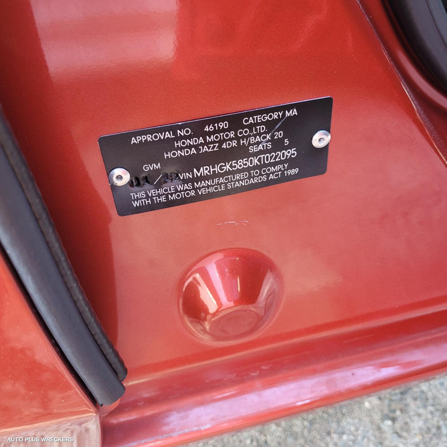 2019 Honda Jazz Pwr Dr Wind Switch